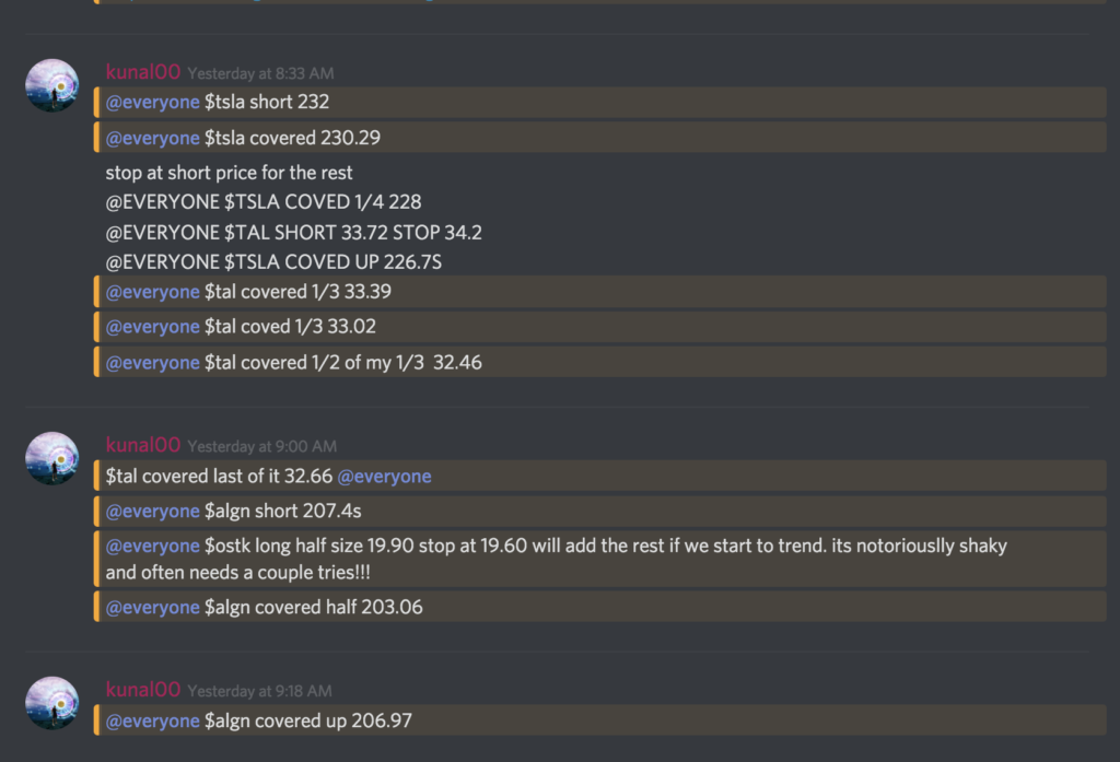 stock trading recap
